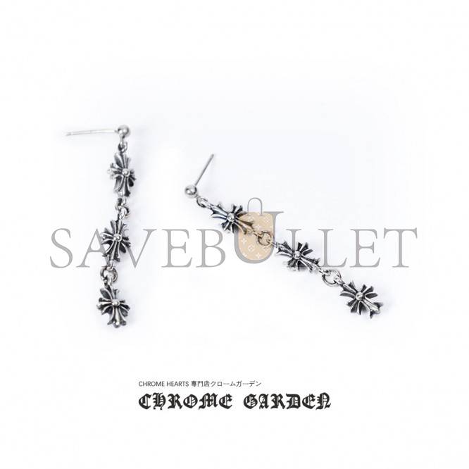 CHROME HEARTS 3 DROP CROSS EARRING CHROME HEARTS 3 DROP CROSS EARRING