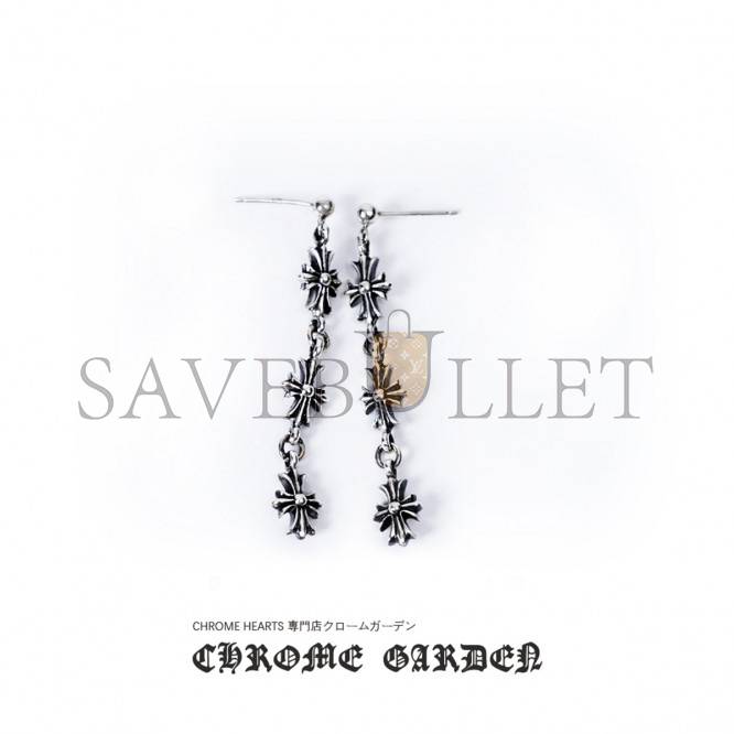 CHROME HEARTS 3 DROP CROSS EARRING CHROME HEARTS 3 DROP CROSS EARRING