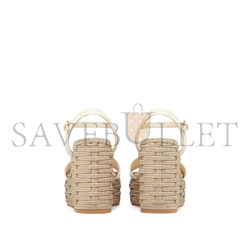 VALENTINO VLOGO CALFSKIN CUT-OUT WEDGE SANDAL 110MM 4W2S0IJ6SGB_B24 VALENTINO VLOGO CALFSKIN CUT-OUT WEDGE SANDAL 110MM 4W2S0IJ6SGB_B24