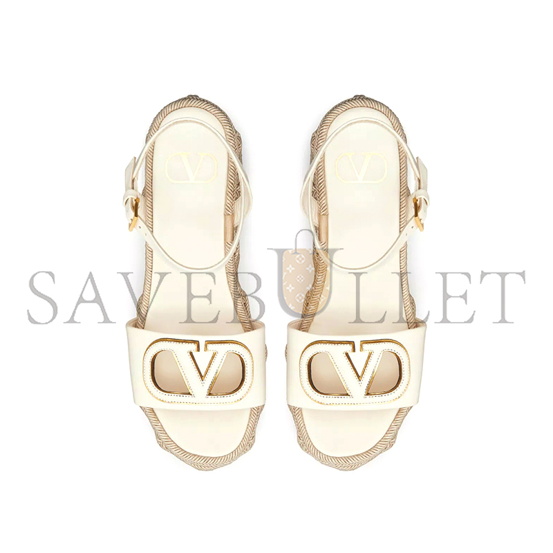 VALENTINO VLOGO CALFSKIN CUT-OUT WEDGE SANDAL 110MM 4W2S0IJ6SGB_B24 VALENTINO VLOGO CALFSKIN CUT-OUT WEDGE SANDAL 110MM 4W2S0IJ6SGB_B24