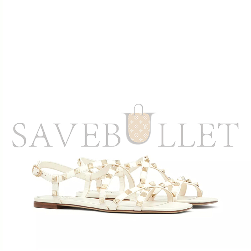 VALENTINO CALFSKIN ROCKSTUD SANDAL WITH STRAPS 5W2S0HR8VOD_I16 VALENTINO CALFSKIN ROCKSTUD SANDAL WITH STRAPS 5W2S0HR8VOD_I16