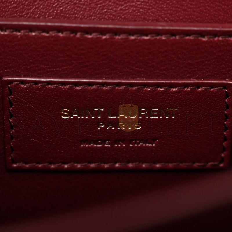 YSL CASSANDRA MEDIUM TOP HANDLE BAG IN SMOOTH LEATHER 5780001491021 (24.5*20*11.5cm)