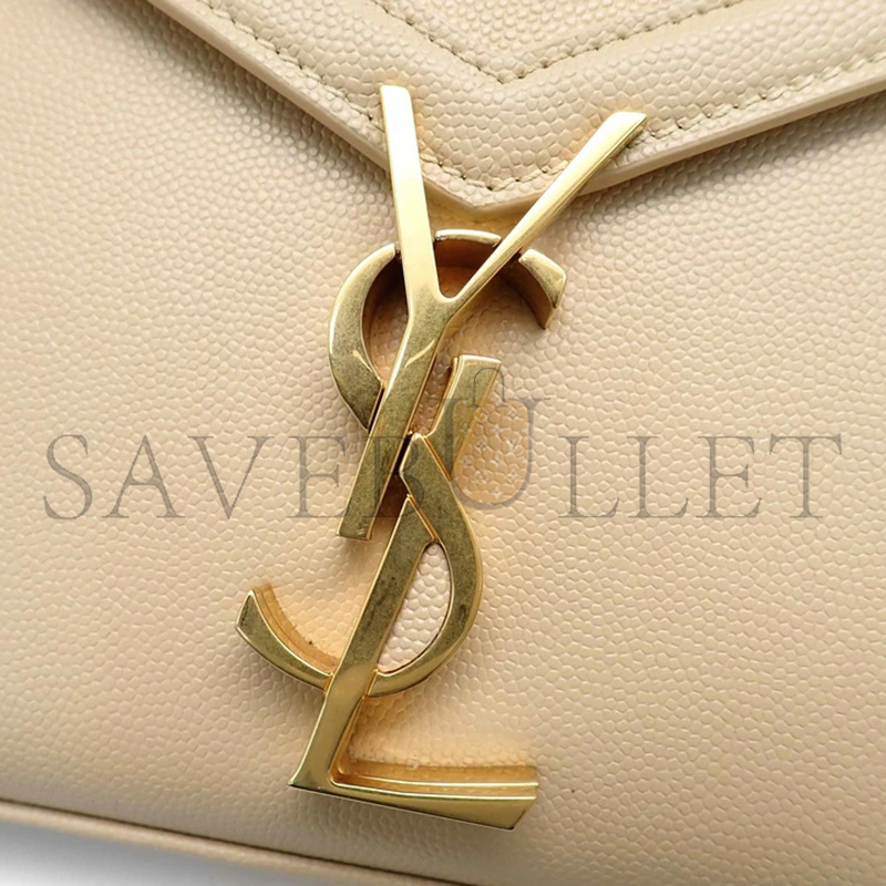 YSL CASSANDRA MINI TOP HANDLE BAG IN GRAIN DE POUDRE EMBOSSED LEATHER 602716623931 (20*16*7.5cm)