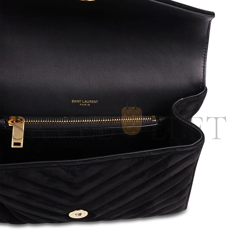 YSL COLLEGE MEDIUM IN QUILTED SUEDE 6002791U8071000 (24*17*6.5cm)