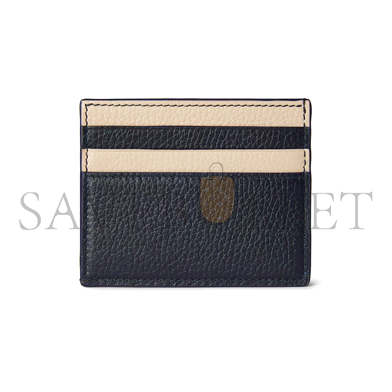 GUCCI BI-COLOR CARD CASE WITH GUCCI LOGO ‎817043AAEGG4043 (10*8cm)