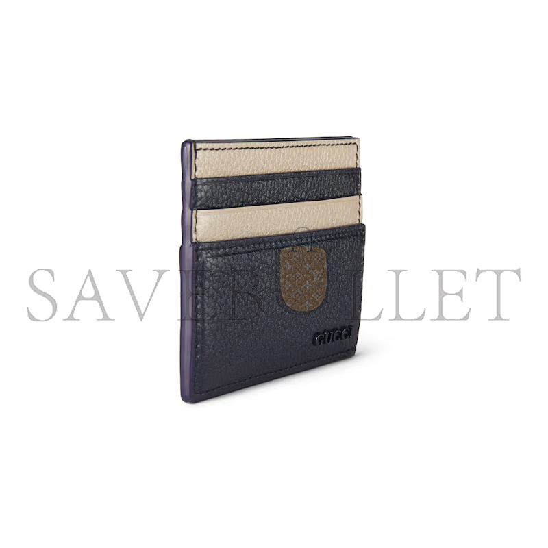 GUCCI BI-COLOR CARD CASE WITH GUCCI LOGO ‎817043AAEGG4043 (10*8cm)