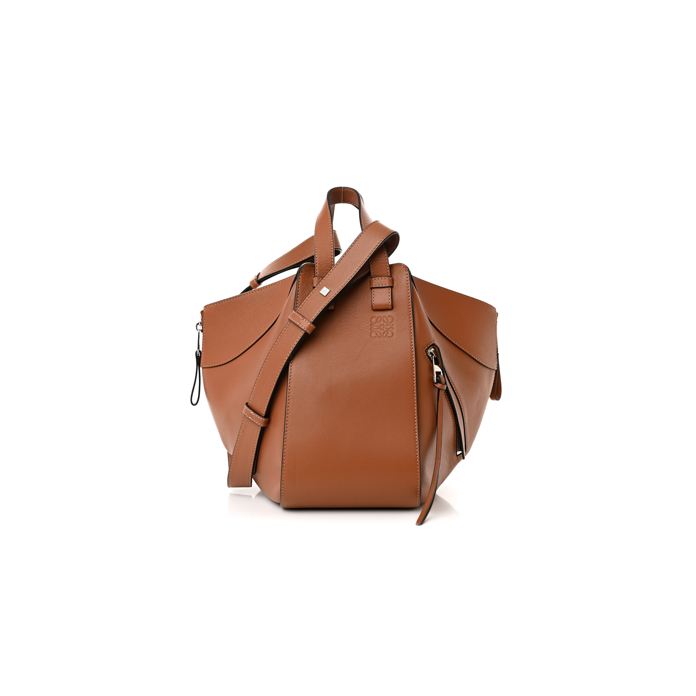 LOEWE CALFSKIN SMALL HAMMOCK SHOULDER BAG TAN (28*25*13cm)