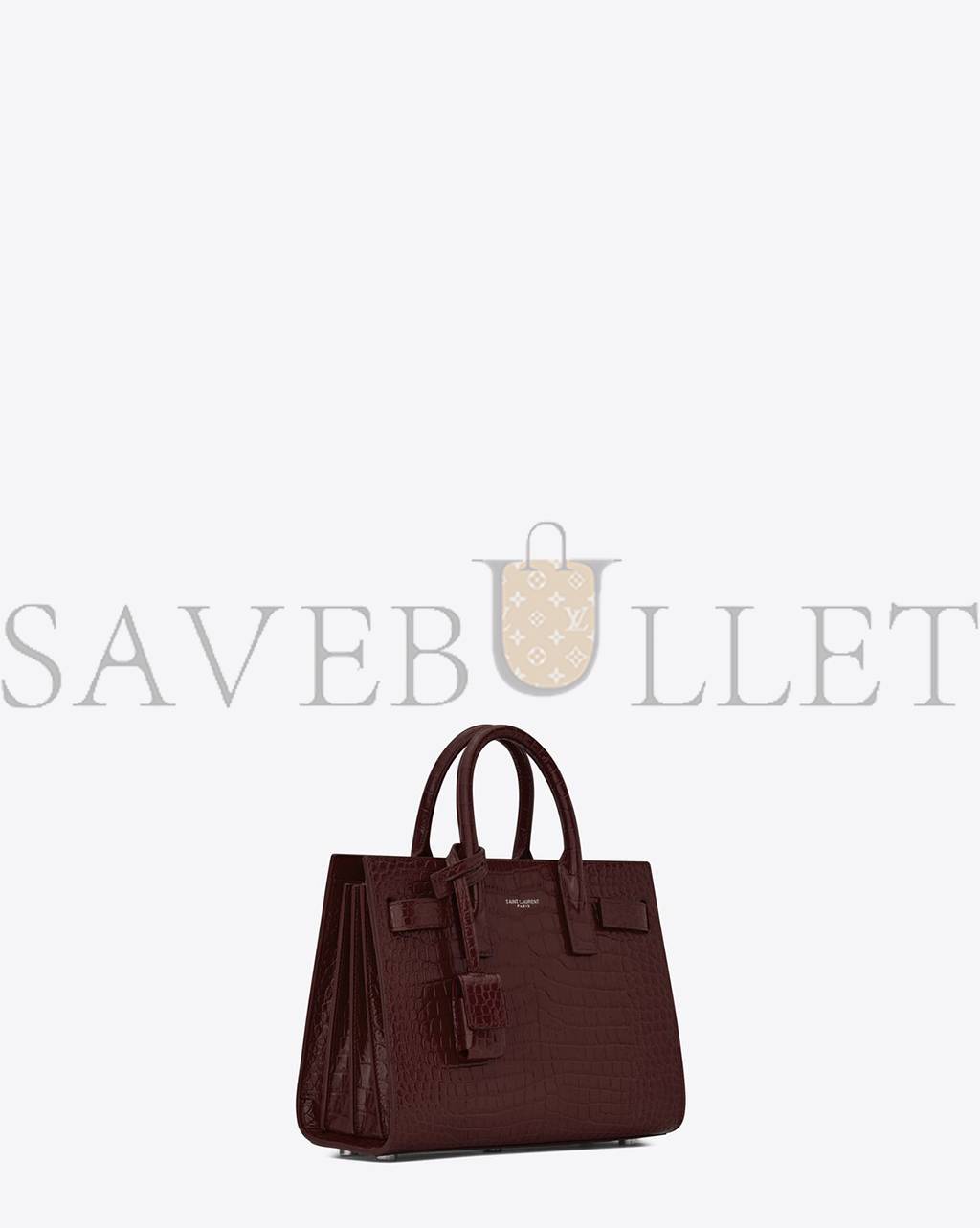 YSL SAC DE JOUR NANO IN EMBOSSED CROCODILE SHINY LEATHER 392035DND1N6475 (22*18*10.5cm)