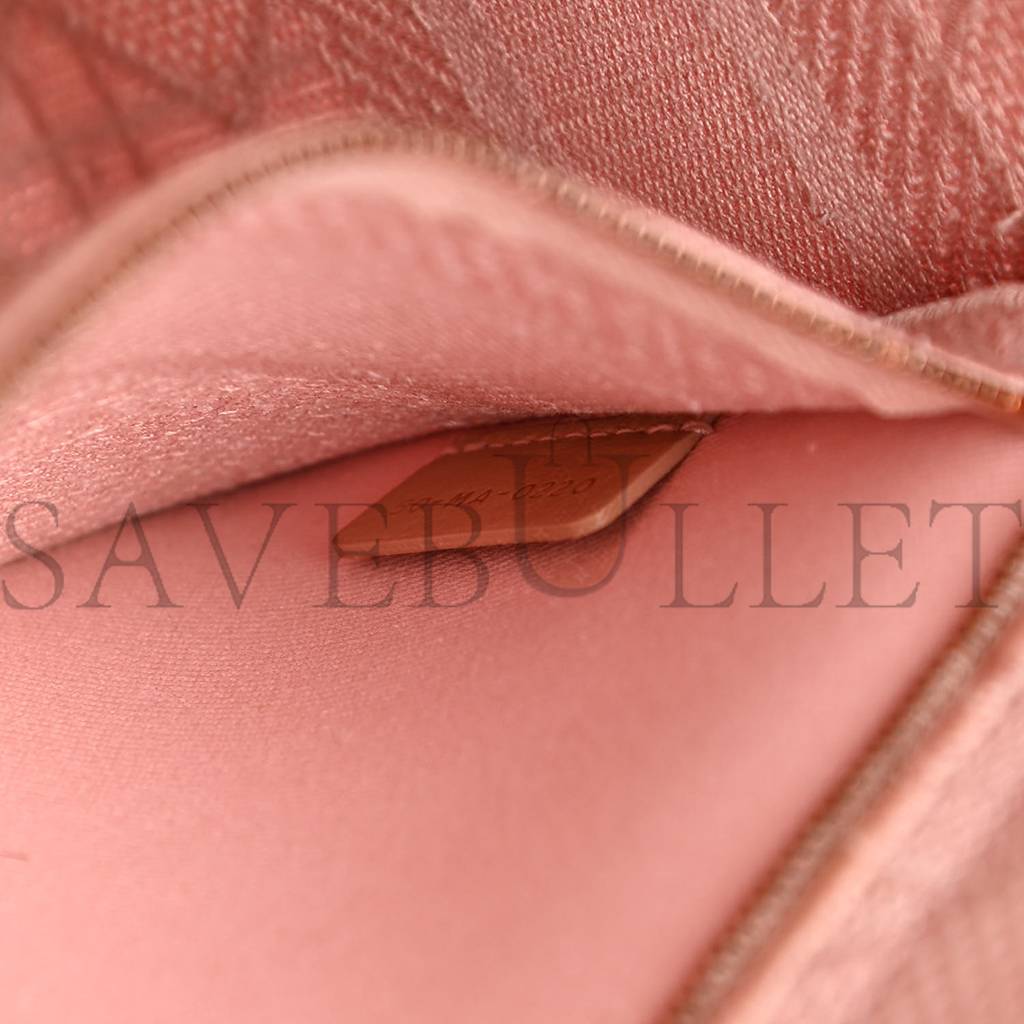 DIOR CANVAS EMBROIDERED CANNAGE MEDIUM LADY D-LITE PINK (23*20*11.4cm)