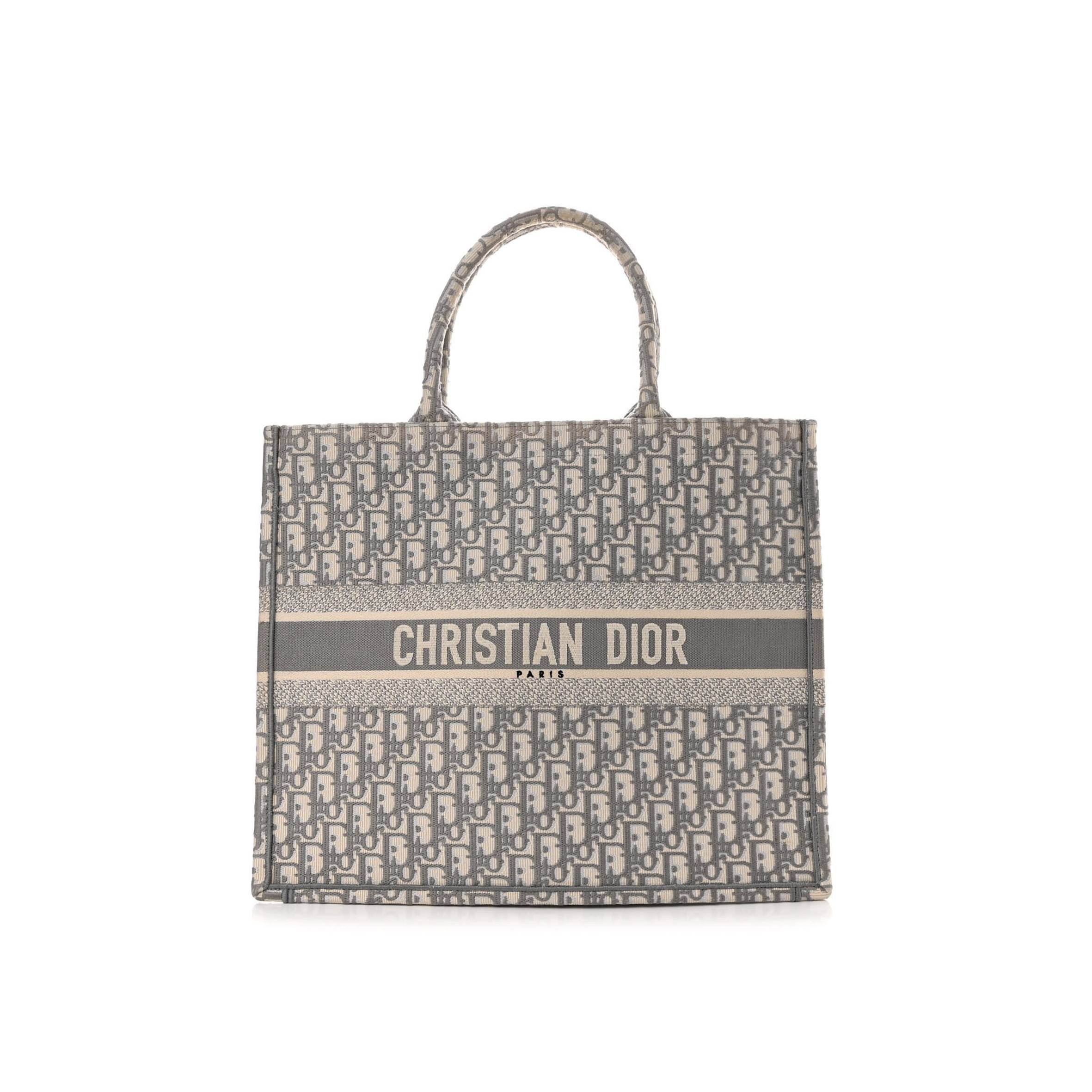 DIOR OBLIQUE LARGE BOOK TOTE GREY (42*35*16.5cm)