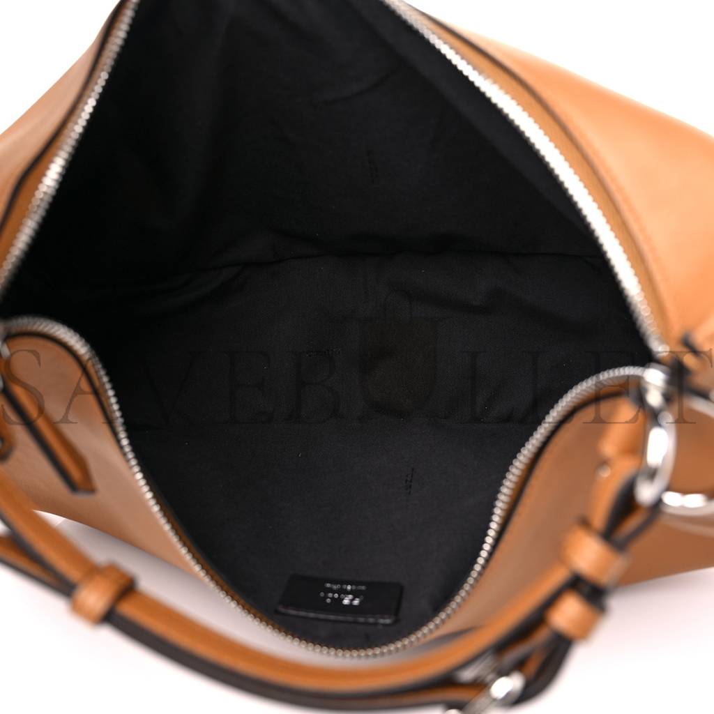 FENDI VITELLO GRACE MATTE MEDIUM FENDIGRAPHY HOBO BAG CARAMELLO (27*22*11cm)